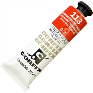 Tinta a Óleo Corfix 37ml 113 Vermelho Óxido Transparente G2