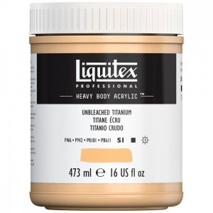 Tinta Acrílica Heavy Body 473ml Unbleached Titanium 434 Liquitex
