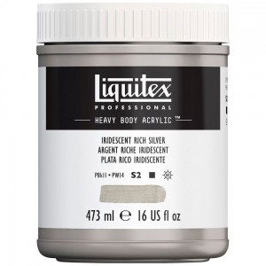 Tinta Acrílica Heavy Body 473ml Iridescent Silver 239 Liquitex