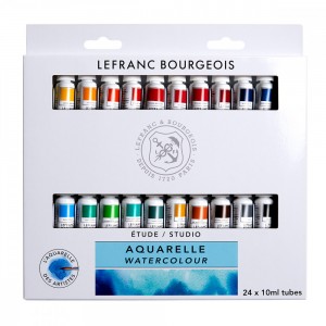 Estojo Aquarela Lefranc & Bourgeois Tubo 10ml 24 Cores