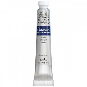 Tinta Aquarela Cotman Winsor & Newton 8ml Silver 617