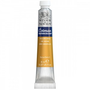 Tinta Aquarela Cotman Winsor & Newton 8ml Yellow Gold 088
