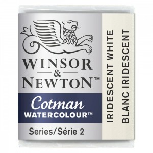 Tinta Aquarela Pastilha Cotman Winsor & Newton Iridescent White 330
