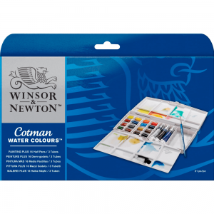 Tinta Aquarela Winsor & Newton Cotman Painting Plus 21 Peças