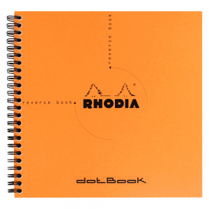 Caderno Rhodia Dot Book Papel Pontilhado 21X21cm Capa Laranja