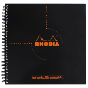 Caderno Rhodia Dot Book Papel Pontilhado 21X21cm Capa Preta