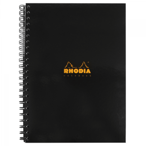 Caderno Rhodia Note Book A4 Capa Dura Preta