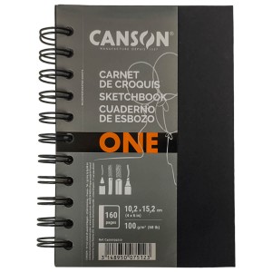Bloco de Papel Para Desenho Canson Sketchbook Espiral ONE A6 10,2x15,2cm