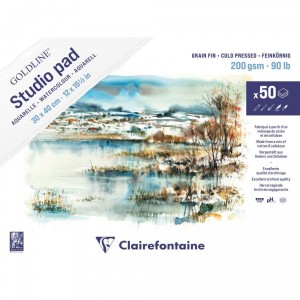 Bloco Para Aquarela Studio Pad 30x40cm 200g Clairefontaine