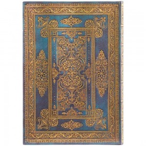 Paperblanks Blue Luxe Midi Pautado Capa Flexível