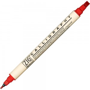 Caneta Caligrafia Artística Zig 020 Red Kuretake 