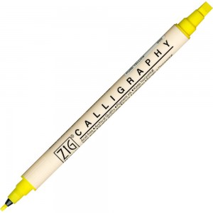 Caneta Caligrafia Artística Zig 050 Yellow Kuretake 