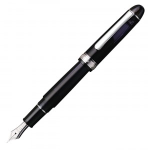 Caneta Tinteiro Platinum Century 3776 Black Diamond Pena de Ouro 14K Média