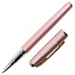 Caneta Tinteiro Yiren Metallic Pink Pena Fina 3215 