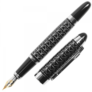 Caneta Tinteiro Yiren Silver King Pena Fina 817 