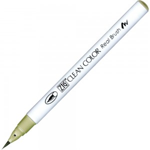 Caneta Zig Clean Color Real Brush Kuretake 421 Light Moss Green 