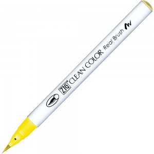 Caneta Zig Clean Color Real Brush Kuretake 501 Mid Yellow