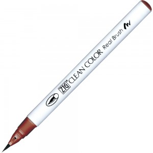 Caneta Zig Clean Color Real Brush Kuretake 604 Red Ochre