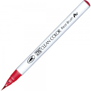 Caneta Zig Clean Color Real Brush Kuretake 211 Rose Red