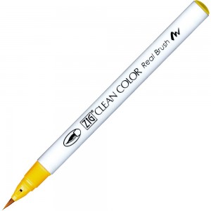 Caneta Zig Clean Color Real Brush Kuretake 505 Yellow Ochre