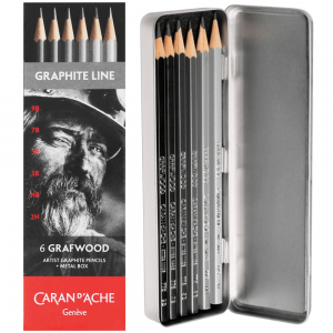 Estojo Lápis Graduado de Desenho Grafwood Caran D'Ache 6 Graduações