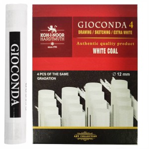 Carvão Para Desenho Branco Koh I Noor C/4 Hard 8692/3