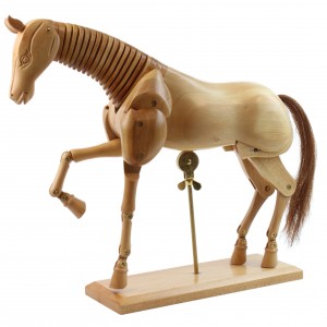 Boneco Articulado Para Desenho Animal Cavalo 30cm