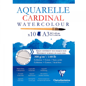 Bloco de Papel Para Aquarela Cardinal Clairefontaine A3 300g