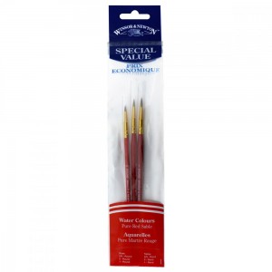 Kit De Pincéis Winsor & Newton Water Colours 03 Unidades