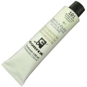 Tinta a Óleo Corfix 120ml 101 Branco Prata G1