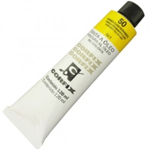 Tinta a Óleo Corfix 120ml 050 Amarelo Claro Permanente G1
