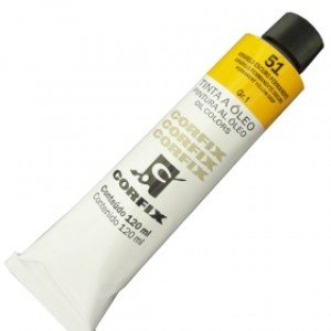 Tinta a Óleo Corfix 120ml 051 Amarelo Escuro Permanente G1
