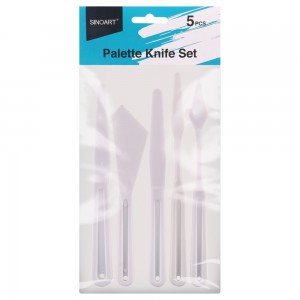 Kit Espátulas Sinoart de Plástico Para Pintura C/05