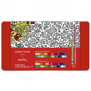 Estojo Mixed Media para Aquarela Caran D’Ache Genève Edição Keith Haring