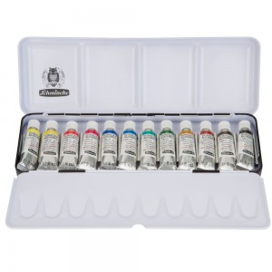 Estojo Tinta Aquarela Bisnaga 12 Cores Schmincke Horadam