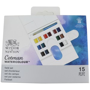 Tinta Aquarela Pastilha Winsor & Newton 14 Cores Cotman Compact Set 