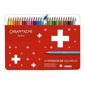 Lápis Aquarela SWISSCOLOR Caran D'Ache 30 Cores