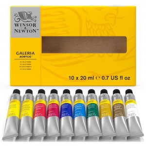Estojo Tinta Acrílica Galeria Winsor & Newton 10 Cores 20ml