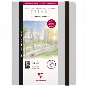 Bloco de Papel Para Aquarela Etival 16x21 Ed Customizada 300g/m²