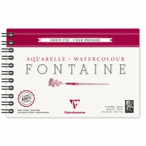Bloco Papel Para Aquarela Fontaine Cold Pressed 12x18cm 300g/m²