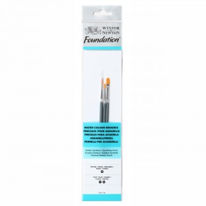 Kit De Pincéis Aquarela Winsor & Newton Foundation 03 Unidades Sortidos 5295012