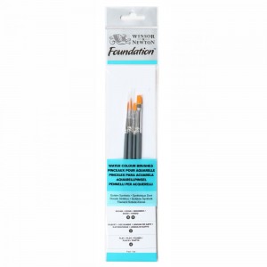 Kit De Pincéis Aquarela Winsor & Newton Foundation 04 Unidades Sortidos 5295014
