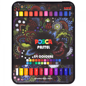 Giz Pastel Oleoso Posca 24 Cores