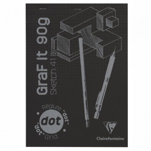 Bloco de Papel Para Desenho A4 Graf It DOT 80 Folhas Clairefontaine
