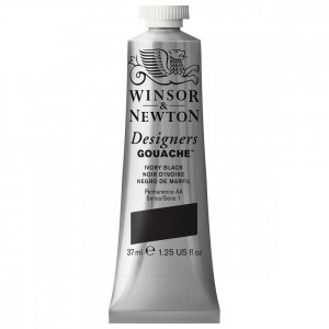 Tinta Guache Winsor & Newton Designers S1 37ml 331 Ivory Black