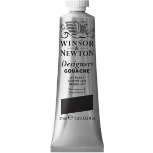 Tinta Guache Winsor & Newton Designers S1 37ml 335 Jet Black