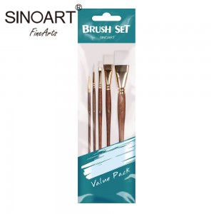Kit de Pincel para Pintura Artística Sinoart C/5 SFB0278