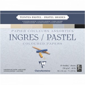 Bloco Papel Clairefontaine Ingres Para Pastel 18x24cm Cores