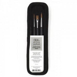 Kit De Pincéis Winsor & Newton Water Colour Sable 03 Unidades Profissional