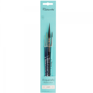 Kit de Pincéis Tintoretto para Aquarela Liner
